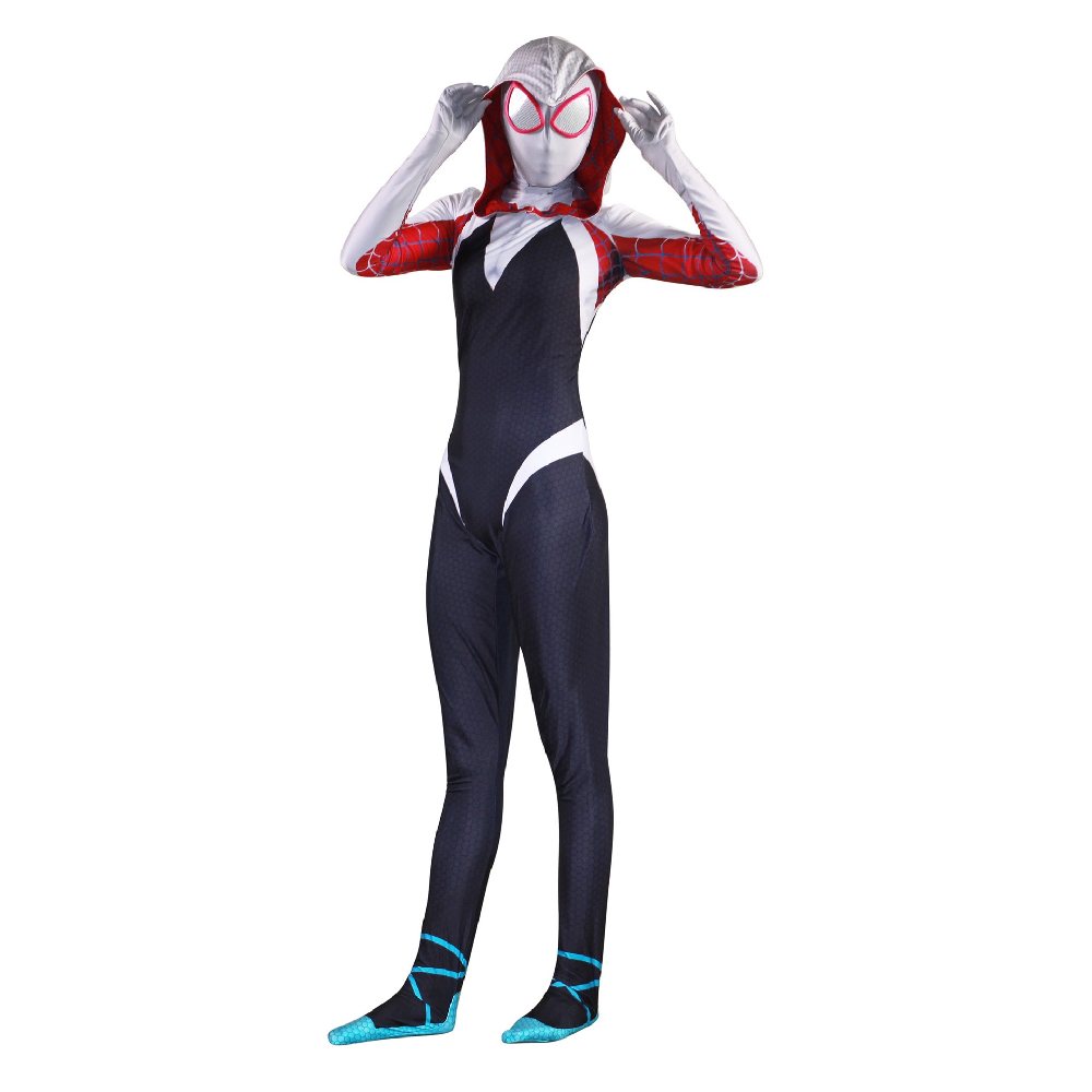 3D Printed Gwen Old Cloak Spider Halloween Cosplay Costume One-piece Tights