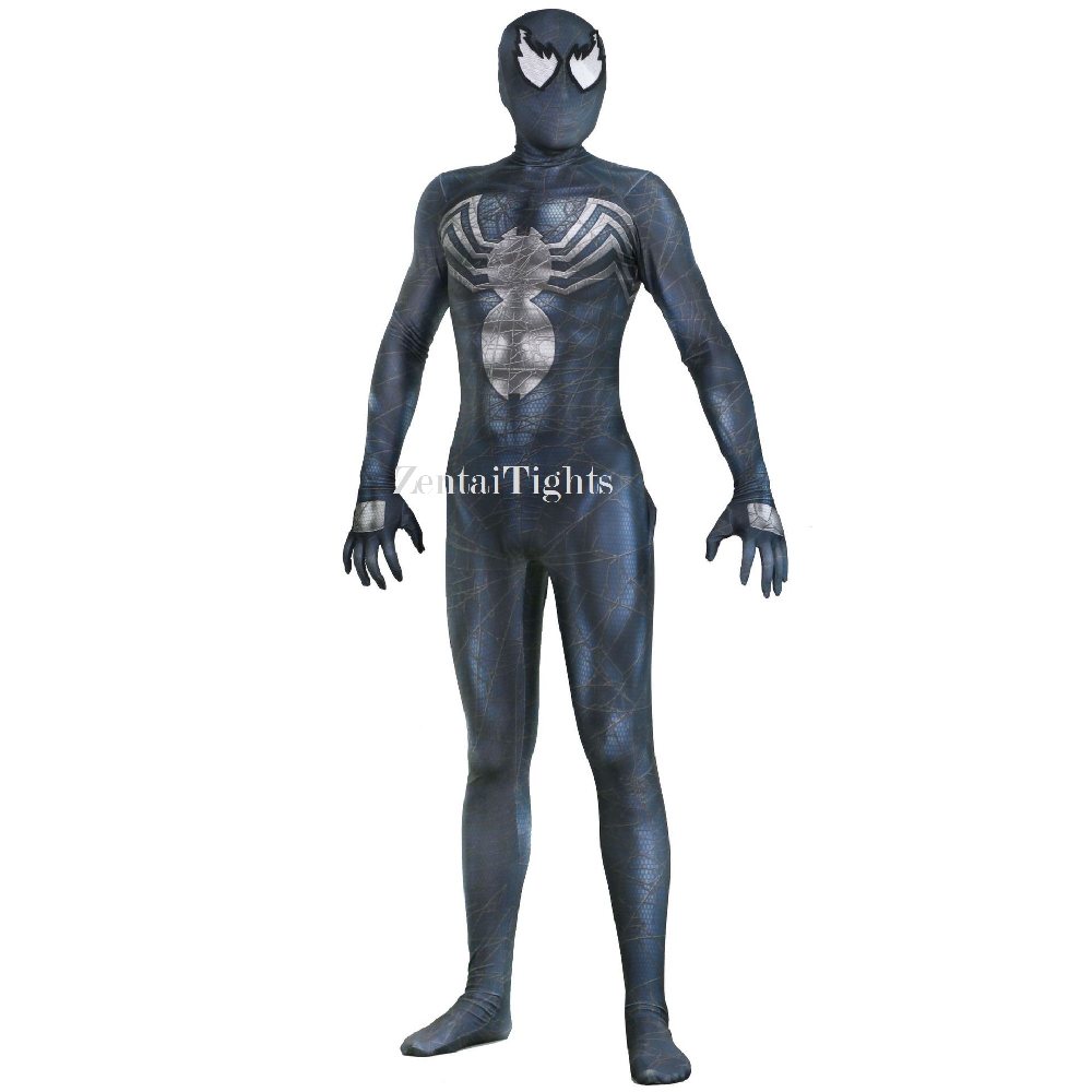 New Version of Venom Venom Symbiote Spider Cosplay Zentai Suit Halloween - New version of Venom Siamese