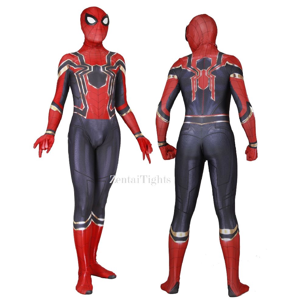 3D Printed Steel Spider Halloween Cosplay Costume Zentai Suit