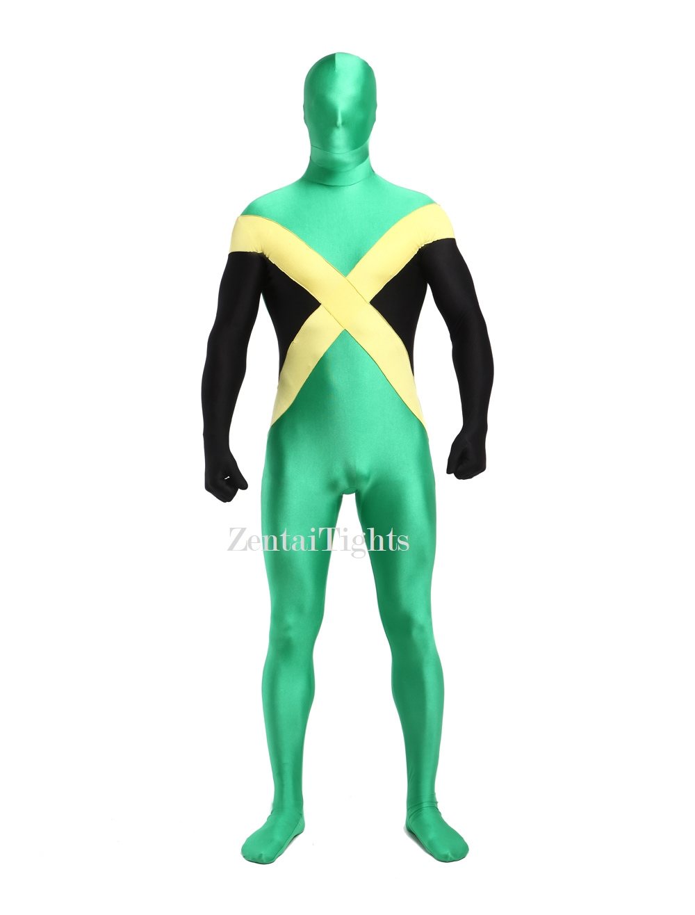 Multicolor Unisex Jamaica Spandex Lycra Fabulous Flag Tights Zentai Suit
