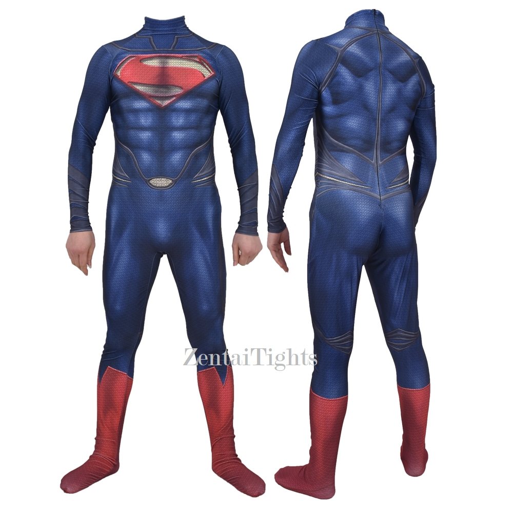 New Style Justice Superman Man of Steel 2 Bodysuit Cosplay X Task Force Suit