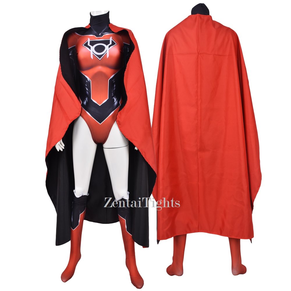 Red Lantern Supergirl Cosplay Halloween Cosplay Costume