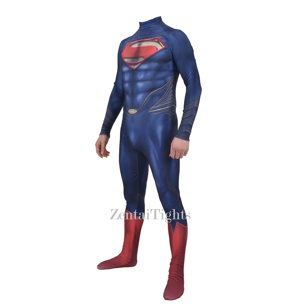 New Style Justice Superman Man of Steel 2 Bodysuit Cosplay X Task Force Suit