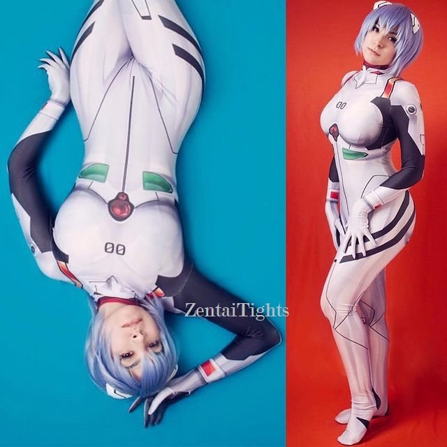 Halloween Female Rei Ayanami EVA Yanami Rei cosplay tights Zentai suit