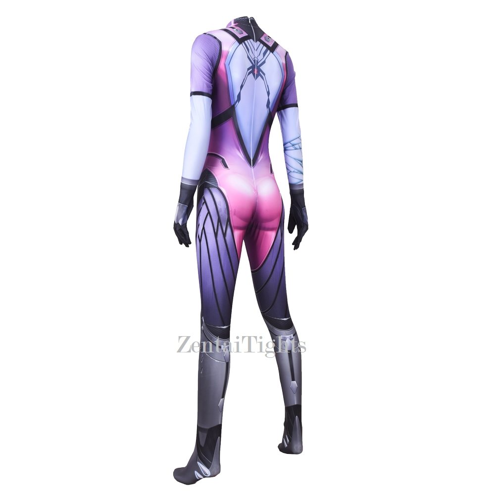 Halloween Women Adult Children Overwatch Cosplay One-piece DVA Black Lily Cosplay Set zentai suit