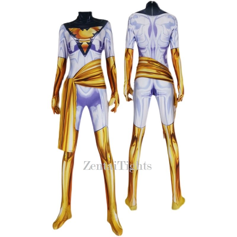 Halloween White X-Men Dark Phoenix female costume Dark Phoenix Jean Grey Cosplay costume zentai suit