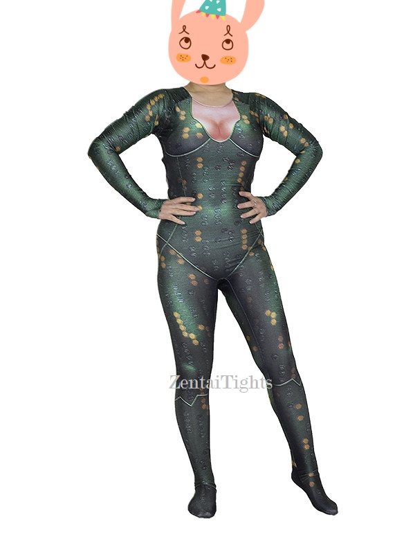 Halloween  Aquaman Mera superhero costume cosplay full body zentai suit