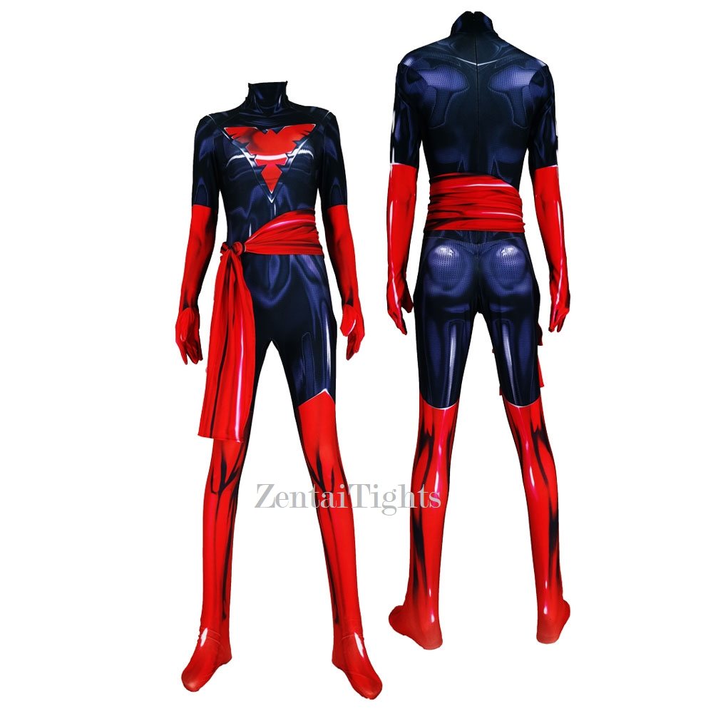 Black X-Men: Dark Phoenix female one-piece tights Dark Phoenix Jean Grey Cosplay costume zentai suit