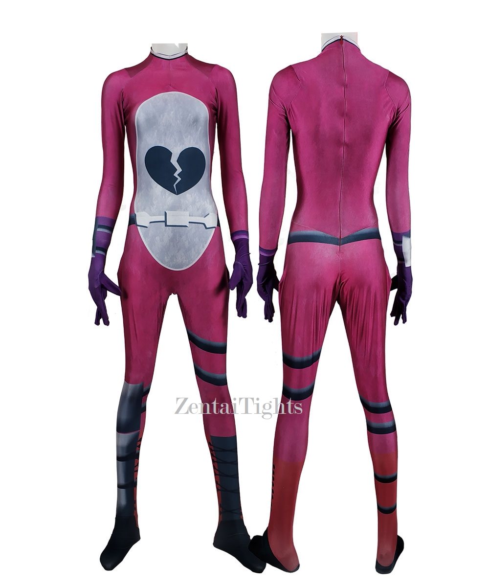 Halloween Fortnite pink panda team leader cosplay one-piece woman zentai suit