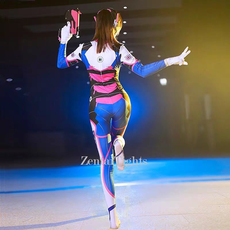 Halloween Overwatch cosplay tights game DVA Sonhana cosplay costume set zentai suit