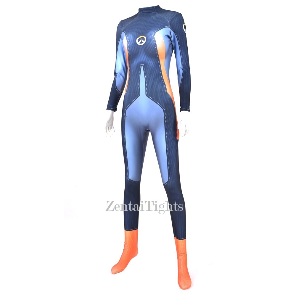 Halloween game anime women overwatch dva cosplay zentai suit