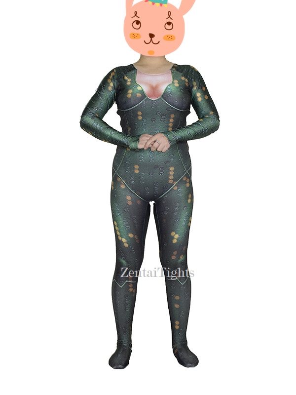 Halloween  Aquaman Mera superhero costume cosplay full body zentai suit
