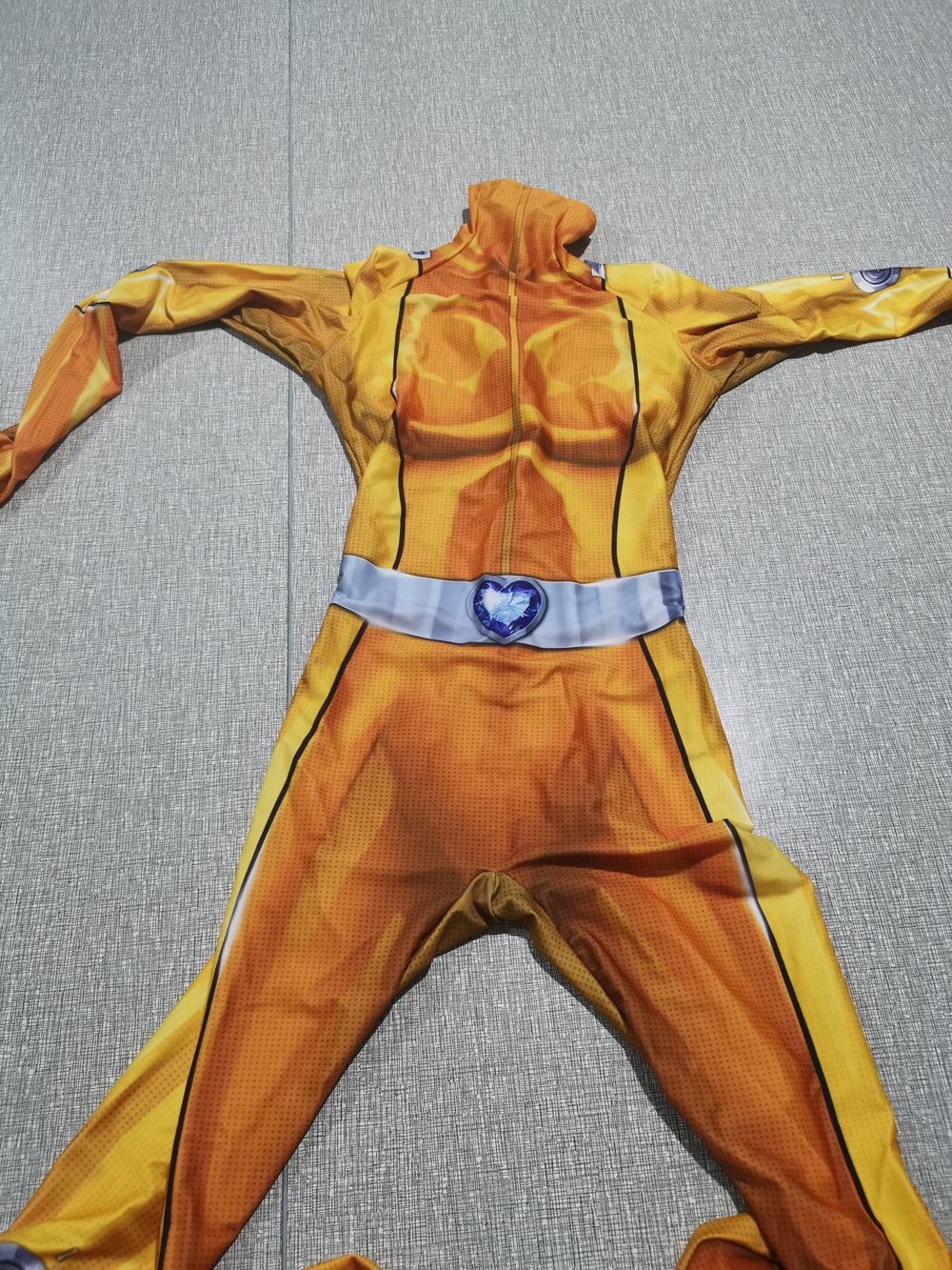 Halloween Totally Spies anime yellow girl agent group Mandy Cosplay one-piece tights costume