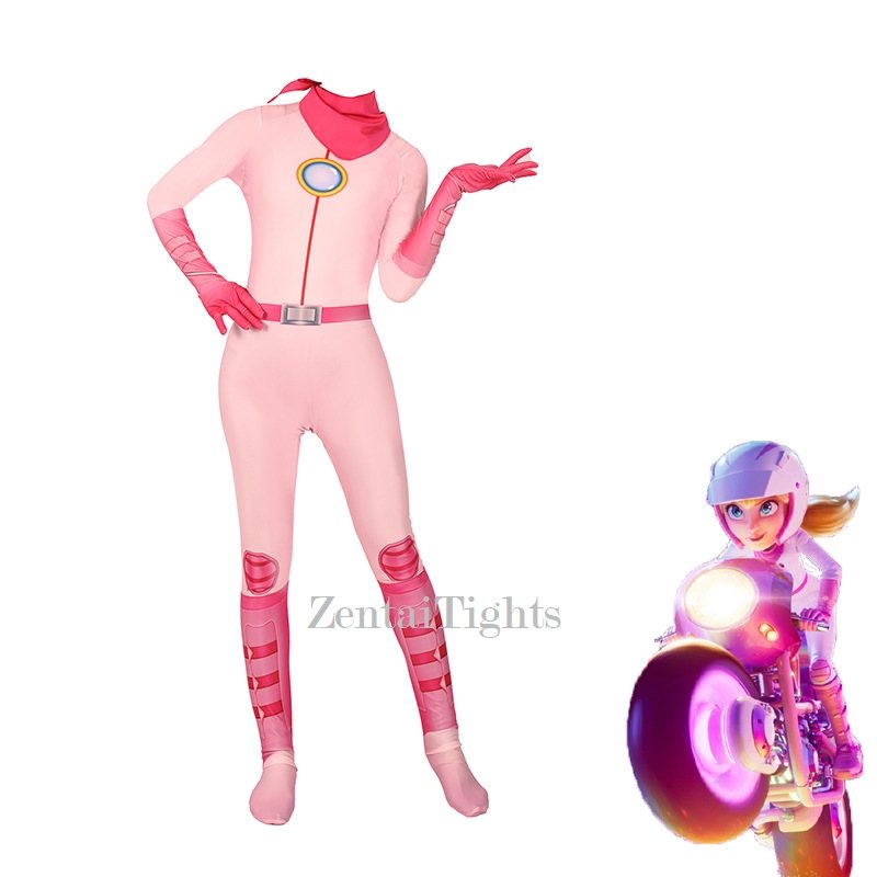 New Style Mario cosplay Princess Becky ong-piece battle suit movie outfit zentai suit