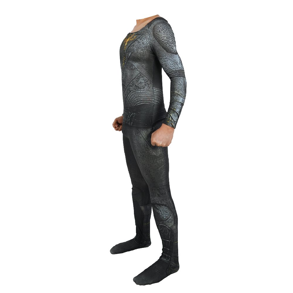 Halloween DC Movie Black Adam Cosplay Costume villain Thunder Shazam full body zentai suit