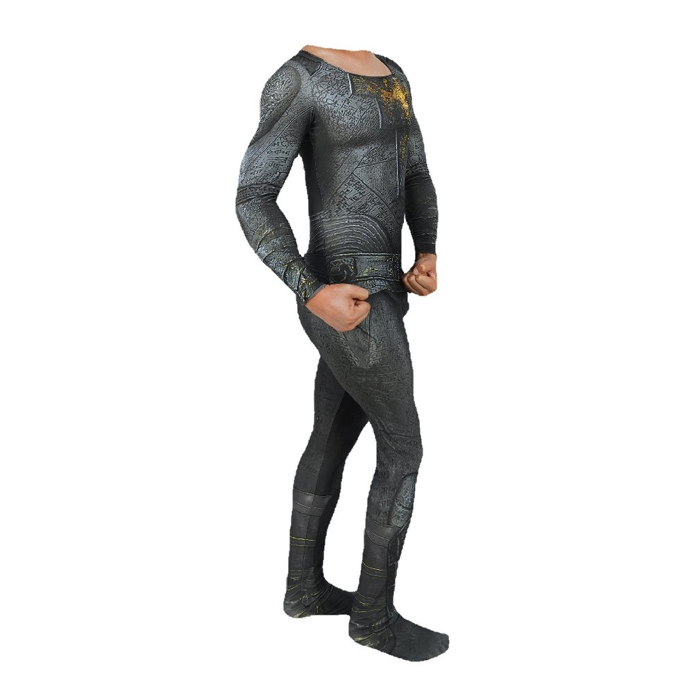 Halloween DC Movie Black Adam Cosplay Costume villain Thunder Shazam full body zentai suit