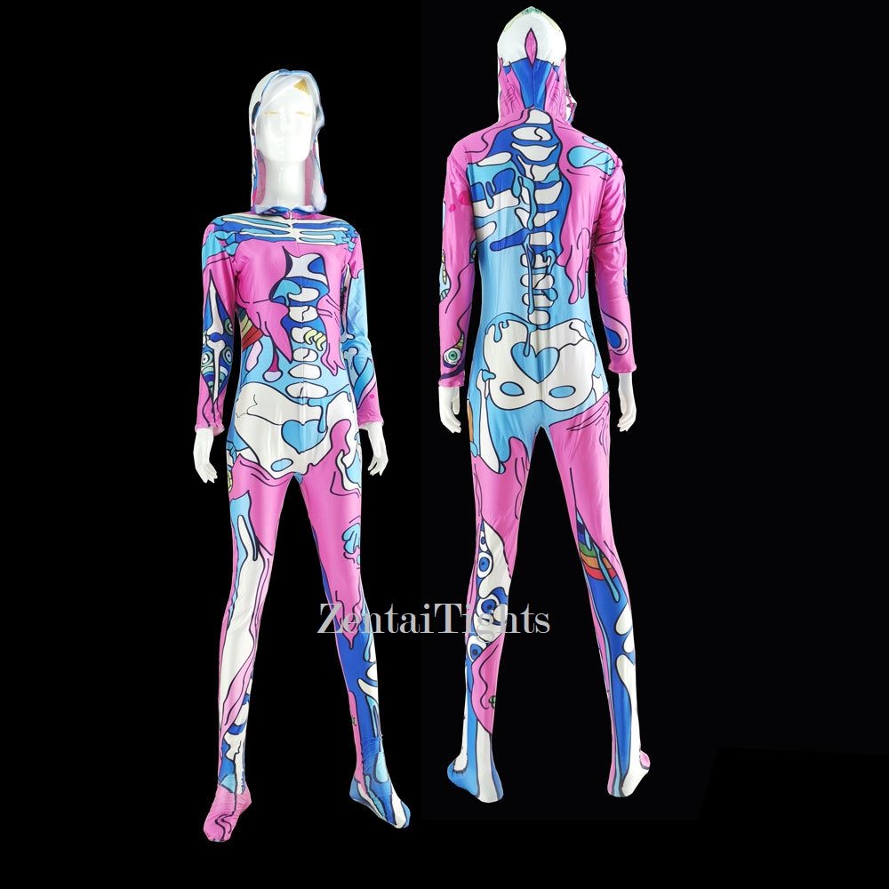 Halloween 3D print Halloween Zentai sexy ladies cosplay jumpsuit full body zentai suit