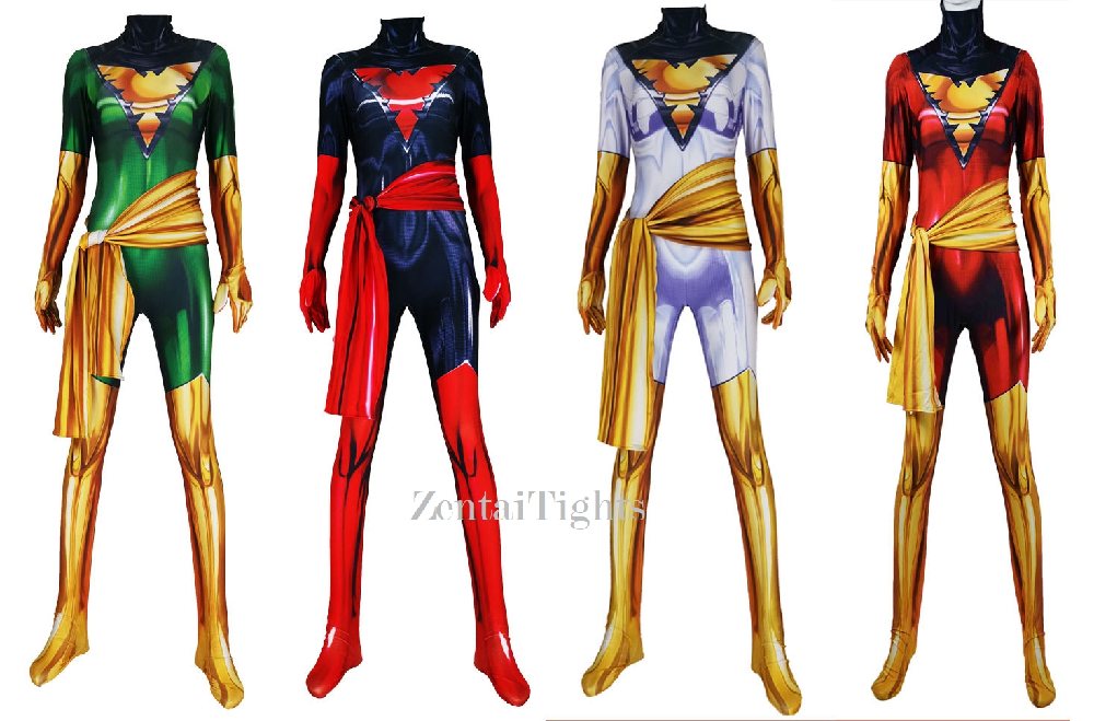 X-Men Dark Halloween Phoenix Cosplay Costume Bodysuit X-Men Cosplay zentai Suit