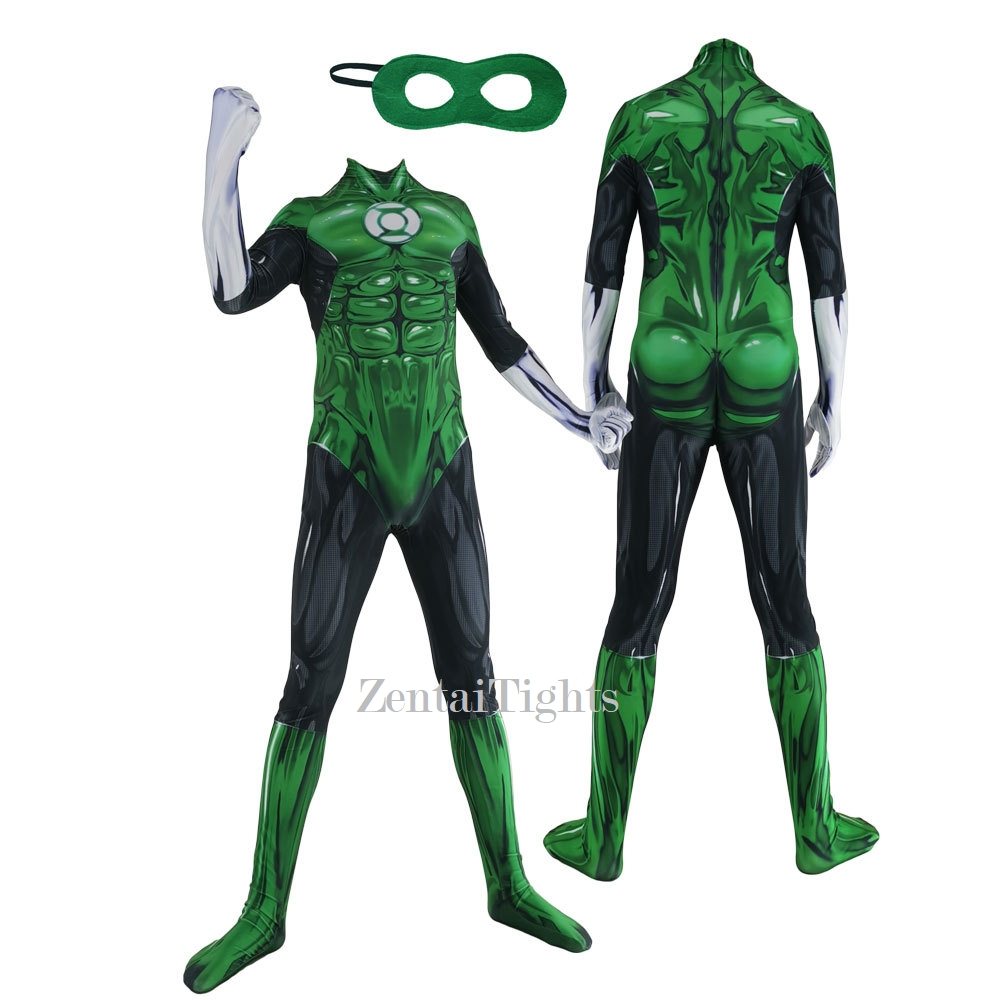 Muscle Green Lantern one-piece Green Lantern Halloween costume cosplay zentai suit