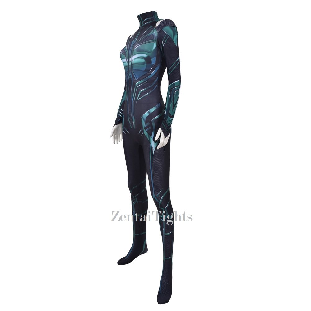 Halloween The movie Thor 3 costume Goddess of Death Hela cosplay zentai suit