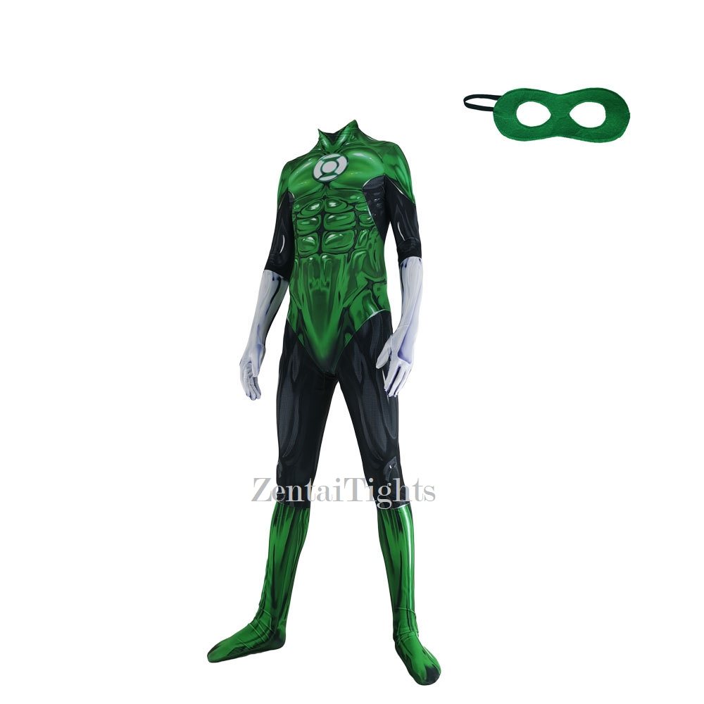 Muscle Green Lantern one-piece Green Lantern Halloween costume cosplay zentai suit