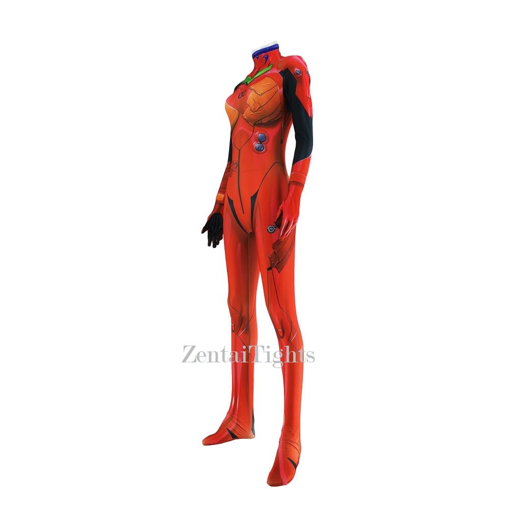 Halloween Evangelion Asuka costume one-piece EVA Asuka Langley cosplay zentai suit