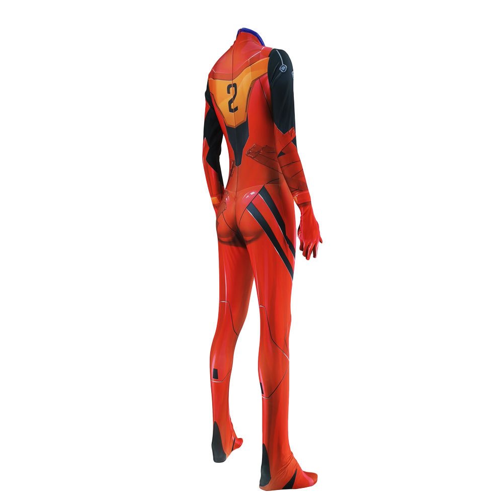 Halloween Evangelion Asuka costume one-piece EVA Asuka Langley cosplay zentai suit