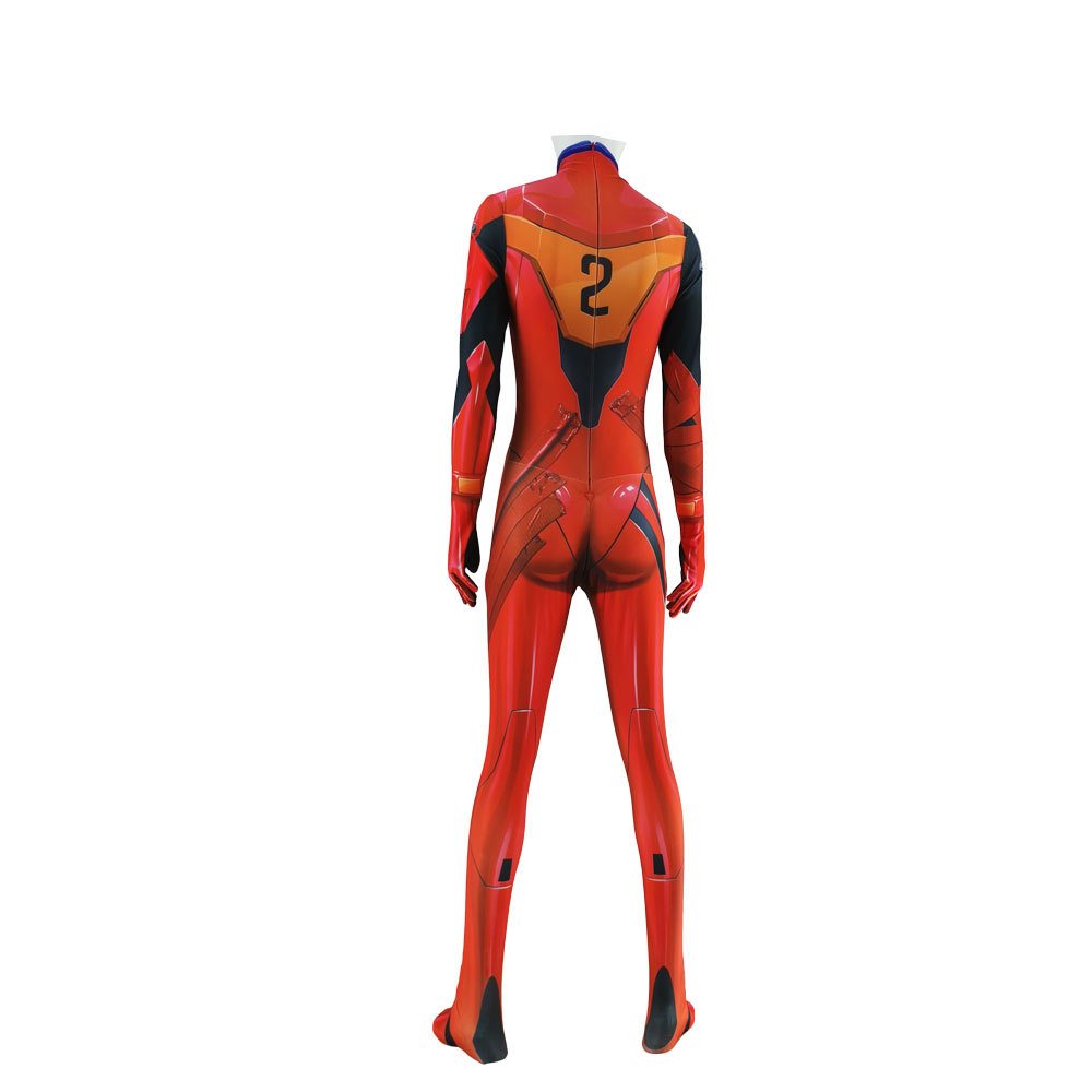 Halloween Evangelion Asuka costume one-piece EVA Asuka Langley cosplay zentai suit