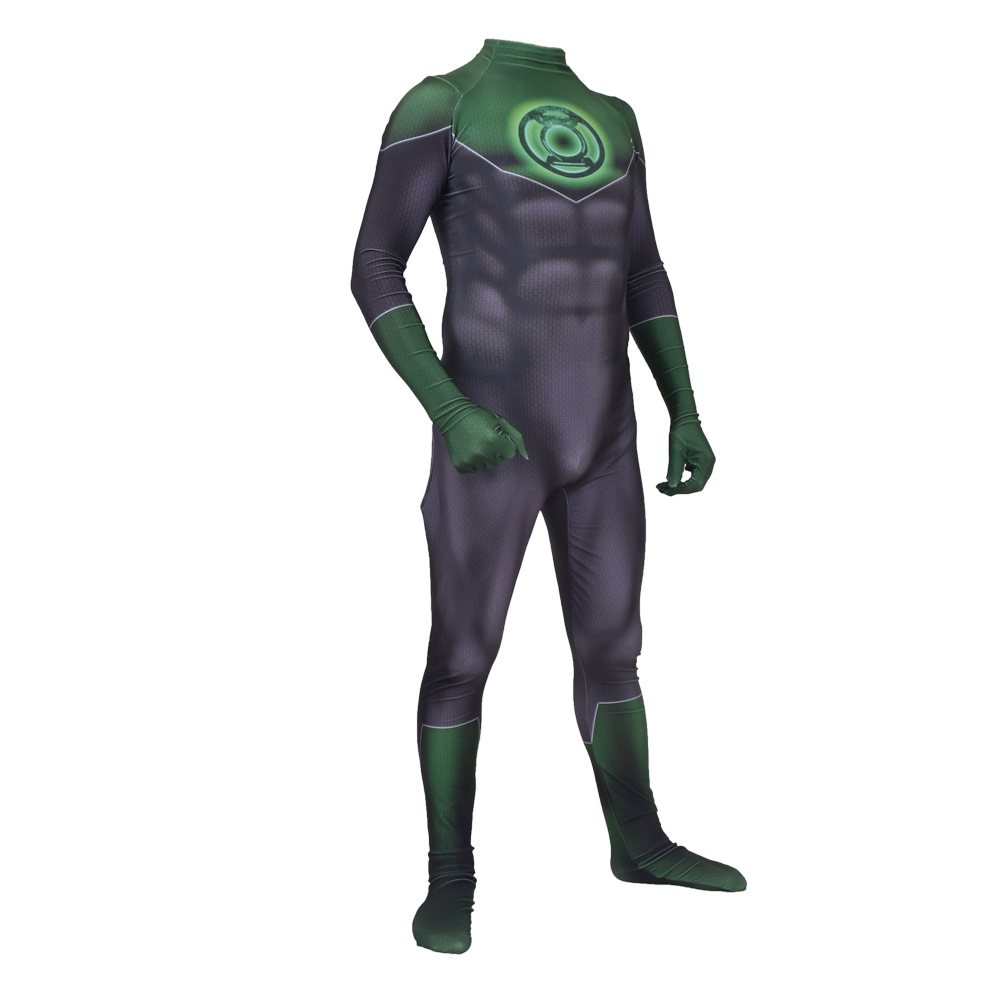 Halloween Muscle one-piece Green Lantern costume cosplay zentai suit