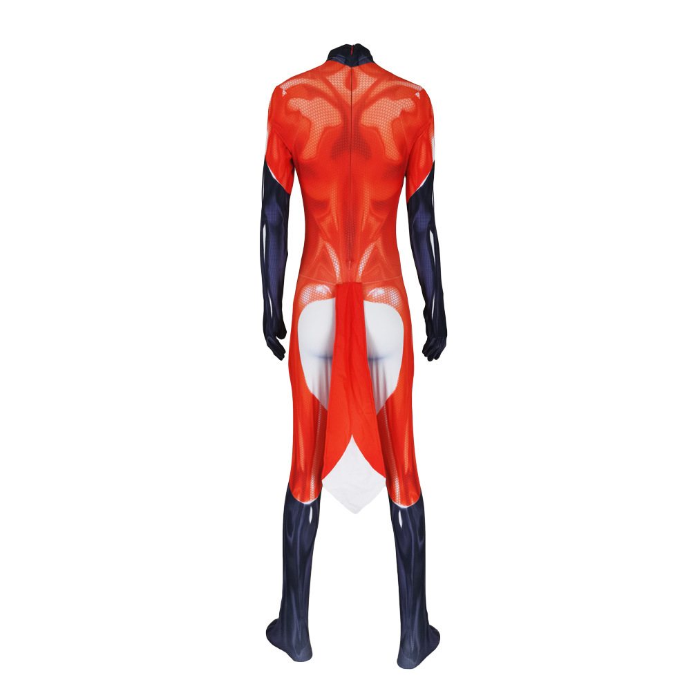 Halloween Ladybug girl Rena Rouge costume volpina jumpsuit full body spandex cosplay zentai suit