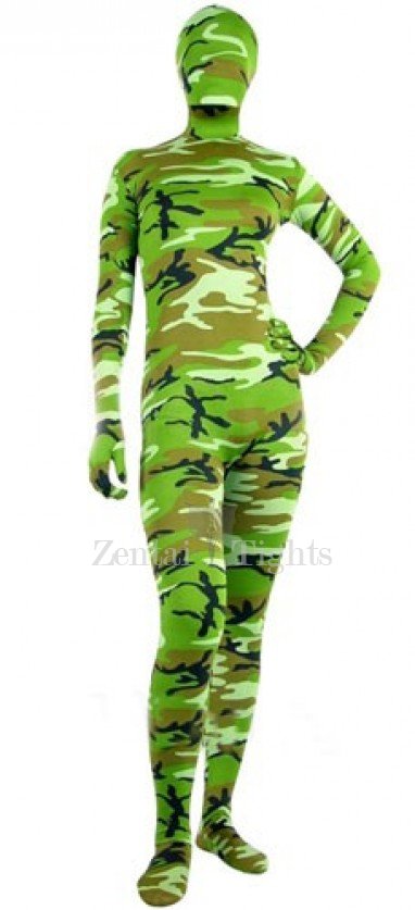 Full Body Full body Zentai Suit Zentai Tights Green Soldier Camouflage Full body Zentai Suit Zentai suit