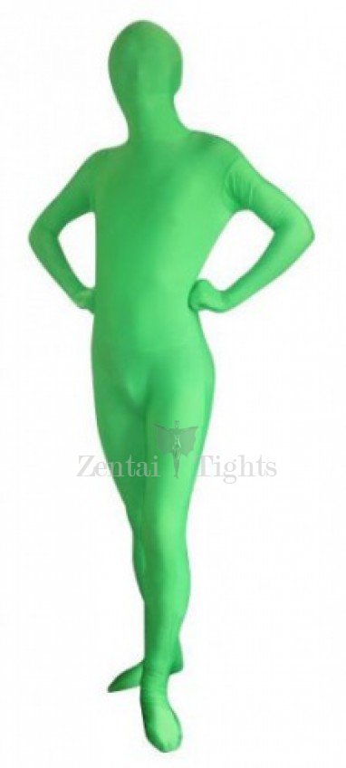 Unicolor Full Body Full body Zentai Suit Zentai Tights Green Man Spandex Full body Zentai Suit