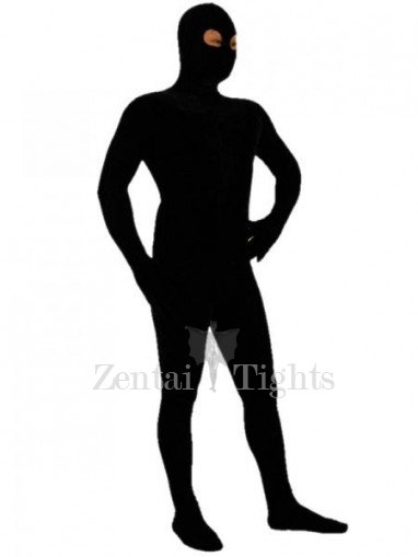Black Velvet Spandex Full body Zentai Suit Zentai Costume