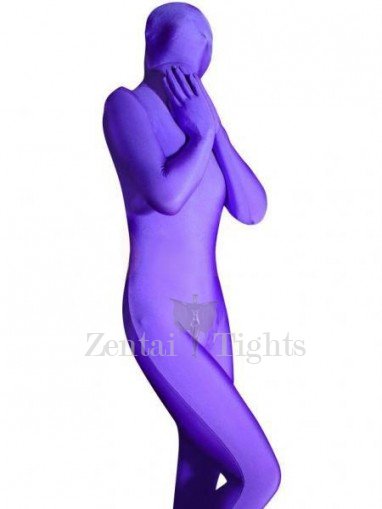 Cheap Purple Lycra Spandex Unisex Full body Zentai Suit