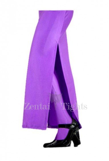 Purple Lycra Spandex Unisex Full body Zentai Suit in Skirt Style