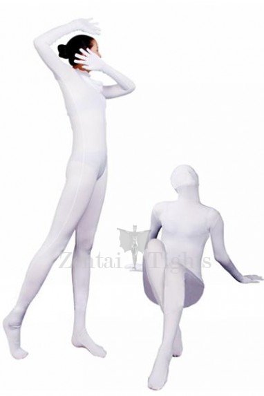 Superior Unicolor Full Body Full body Zentai Suit Zentai Tights White Lycra Spandex Unisex Full body Zentai Suit
