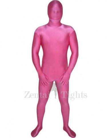 Unusual Unicolor Full Body Full body Zentai Suit Zentai Tights Pink Lycra Spandex Unisex Full body Zentai Suit