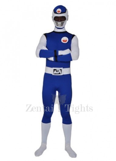 Deep Blue Lycra Spandex  Men\'s Full body Zentai Suit