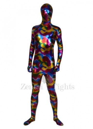 Colorful Shiny Metallic Male Full body Zentai Suit