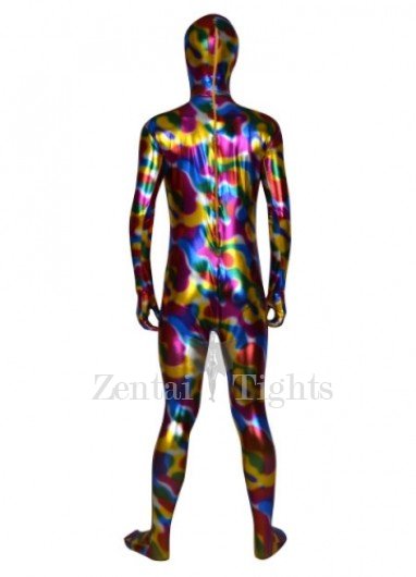Colorful Shiny Metallic Male Full body Zentai Suit