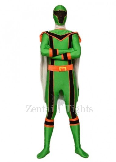 Green Lycra Spandex Super Hero Full body Zentai Suit