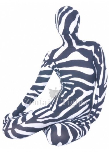 Sexy Zebra Lycra Full body Zentai Suit