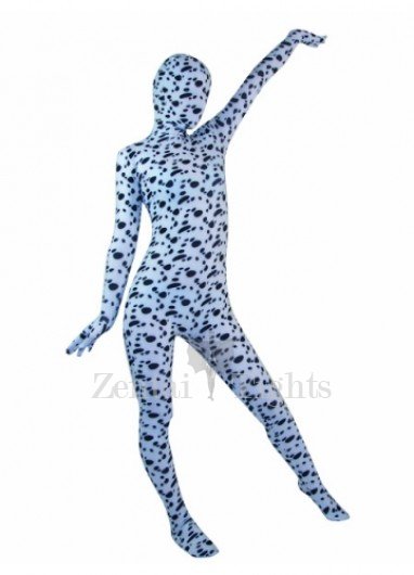 Spotted Dog Pattern Lycra Spandex Unisex Full body Zentai Suit