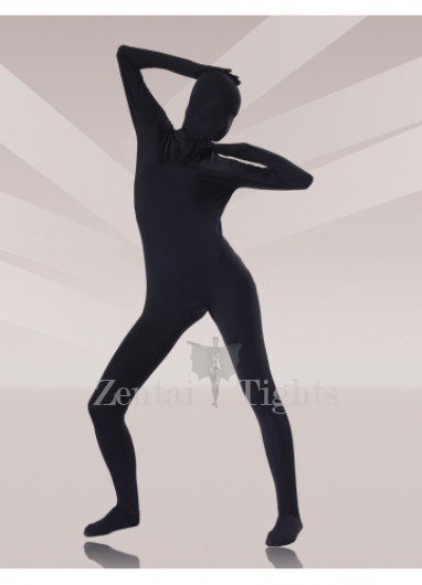 Cool Black Silk Unisex Full body Zentai Suit