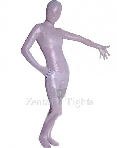 White Transparent Velvet Unisex Full body Zentai Suit