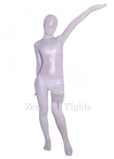 White Velvet Unisex Full body Zentai Suit