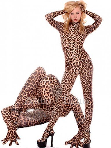Leopard Lycra Spandex Catsuit