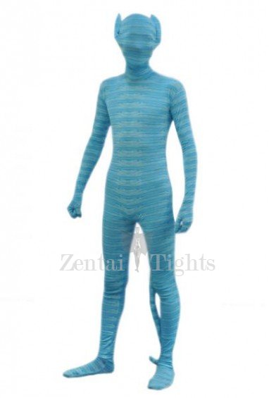 Animal Style Blue Lycra Spandex Full body Zentai Suit