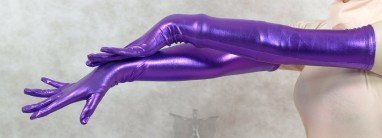 ZENTAI Purple Shiny Metallic Gloves