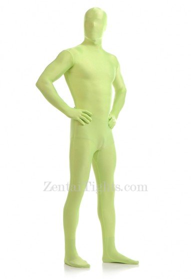 Light Green Yellow Full Body Spandex Holiday Unisex Lycra Morph Zentai Suit